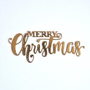 Scrapki Papierowe - Boże Narodzenie napis Merry Christmas 2 szt.