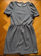 Cool Club sukienka czarno - biała w krateczkę z krótkim rękawem 152