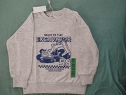  Nowa bluza dla chłopca, bluzka z długim rękawem, szara, koparka Sinsay 122