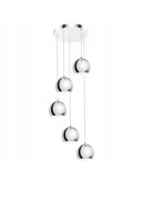 Piękna chromowana lampa kule, 5-punktowa 