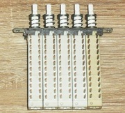 Zestaw, listwa 5 przełączników zależnych 12-pinowych, ISOSTAT UNITRA