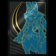 65 Orginalnych koszulek TCG Pokemon z Lucario, seria Mega Evolution ETB