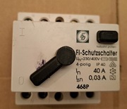 Wyłącznik różnicowy 40A 4 polowy