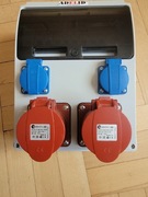 ROZDZIELNICA ROZDZIELNIA BUDOWLANA SKRZYNKA ZABEZPIECZONA 2X32A 4P 230V