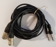 Kabel wtyk 3pin XLR / jack 6,3 stereo zbalansowany 2,9m  2 x kable