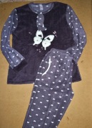 gruba ciepła piżama z opaską polar _XL