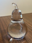 Śliczna szklana ozdoba przycisk do papieru gruszka 