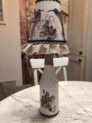 Lampka nocna decoupage rękodzieło kolibry