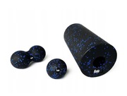 Wałek gładki Fitli 30 cm x 15 cm czarny, niebieski