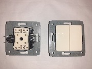 Łącznik podwójny świecznikowy LEGRAND CARIVA kremowy - używany