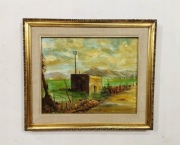 OBRAZ NA PŁÓTNIE W DREWNIANEJ RAMIE 66x56cm