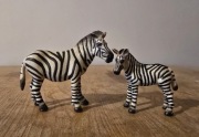 Schleich zestaw 2 figurek dorosła zebra plus młoda modele wycofane z 1998