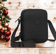 Saszetka torebka crossbody czarna listonoszka męska/damska na pasku
