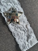 Opaska srebrna gwiazda gumokoronka Boże Narodzenie święta Mikołajki