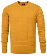 Elegancki SWETER Męski Klasyczny MIODOWY Bawełniany XL Pako Jeans