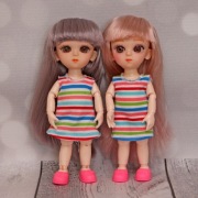Zestaw 2 lalek skala 1/8 16cm ruchome stawy