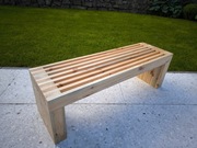 Ręcznie robiona drewniana ławka 