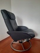 Fotel czarny skóra