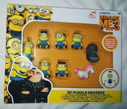 Zestaw gumowych figurek ,ktore można rozkładać i skladać MINIONKI puzzle 3D