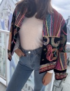 Vintage kurtka modowa welurowa hand made Sandy Starkman uniwersalny