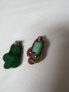 Kolczyki sutasz ze srebrnym biglem srebro 925 hand made