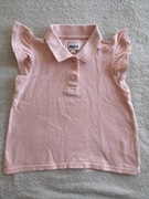 Bluzka różowa koszulka polo z falbankami Lamino 134 jak nowa