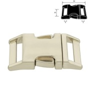 Klamra zatrzaskowa metalowa 25mm Plus – niklowana