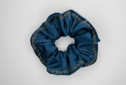 Gumka do włosów scrunchie MAXI z haftem satyna bawełniana frotka duża