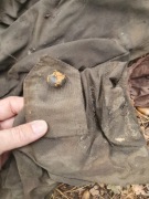 Stary mundur, płaszcz, prochowiec PRL 1960 plecione guziki harcerskie