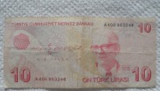 Turcja Republika TRY10 lir turk lirasi 2009 P# 223 Matematyk Cahit Arf
