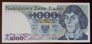 1000 złotych -1982 r. seria DC, stan 1, pierwsza seria rocznika, Szparło L6