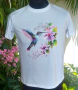 Koszulka z kolibrem T-SHIRT kwiaty koliber