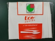 Nóż biały op. 100 sztuk sztaplowany wielorazowy