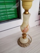 Lampa  z onyksu i mosiądzu