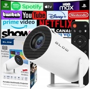 PROJEKTOR PRZENOŚNY OBROTOWY RZUTNIK GŁOŚNIK SMART TV FULL HD ANDROID WIFI