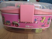 Klocki magnetyczne w kuferku 200 elementów