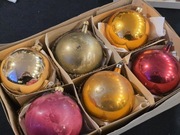 Duże Bombki choinkowe 6 szt. Prl, retro bańki na choinke vintage prl