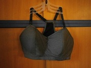 Szaro czarny biustonosz rozmiar L