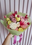 Bukiet z wosku sojowego (zawiera 18 kwiatów różnej wielkości)