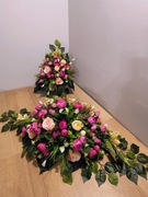 Stroik na grób, kompozycja na cmentarz, wiązanka z wazonem, zestaw LU32K