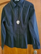 Czarna bluzka koszulowa Quiosque rozm 40