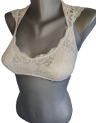 Markowy krótki top H&M koronkowy r 34/XS r 70/75 A/B bluzka