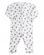 Nini Pajac rampers bawełna organiczna 68 kotwice bez stóp