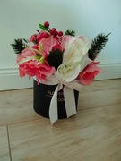 Flower box kwiaty sztuczne dekoracja świąteczna na Boże Narodzenie 