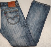 Wr) LEVI'S 514 Skin Straight Fit oryginalne spodnie jeansowe Roz.34/34