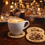 Unikalna Drewniana podkładka pod kubki filiżanki szklanki 