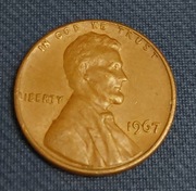 USA 1 cent Lincoln Head 1967 r.