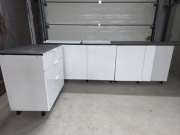 Zestaw mebli kuchennych do zabudowy 3 szafki, blat kuchenny