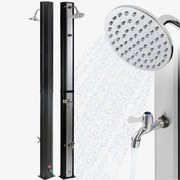 Prysznic solarny 35l srebrno-czarny z termometrem Arebos 