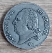 FRANCJA, LUDWIK XVIII, 5 FRANKÓW 1816 H  - KOPIA